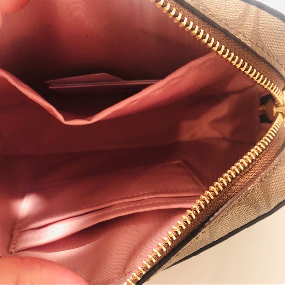 Crossbody & matching wallet khaki/ Blossom (Pink) - Picture 6 of 8